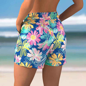 Shorts Deportivos de Cintura Alta con Estampado Floral, Sublimados, Elásticos, Transpirables, de Lona, con Bolsillos, Lavados, para Correr, Fitness y Deportes - Product Image 5