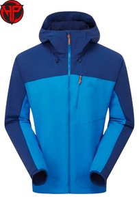 Veste softshell homme color block coupe-vent respirante imperméable à capuche pour l'extérieur hiver avec logo personnalisé - Product Image 2