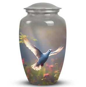 Urna Conmemorativa de Cremación Butterfly Garden para Cenizas de Adultos, Diseño Personalizado y Detalles en Plata, Urna Grande de Aluminio para Cenizas de Hombres y Mujeres - Product Image 6