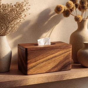 Boîte à mouchoirs en bois au fini élégant pour une décoration intérieure haut de gamme, rehaussant l'espace de vie avec une beauté intemporelle - Product Image 6