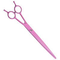Ciseaux de coiffure professionnels de 7 pouces en acier inoxydable rose à lame tranchante pour toilettage d'animaux et coupe de cheveux, personnalisables avec logo, haute qualité