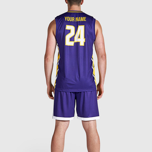 Ensembles d'uniformes de basketball réversibles personnalisés avec impression par sublimation – Maillots de basketball domicile et extérieur - Product Image 6