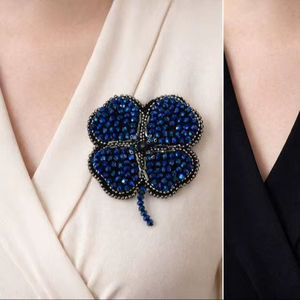 เข็มกลัดงานฝีมือประดับลูกปัดปักลายสไตล์โบโฮ - Product Image 1