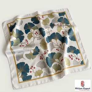 Custom Printed Womens Silk Scarf Lightweight Square Headscarf Luxury Textile OEM ODM Manufacturer Corsica Custom Fabric Products - Product Image 4