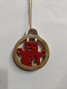 Adorno colgante decorativo de Navidad de resina epoxi y madera - Product Image 5