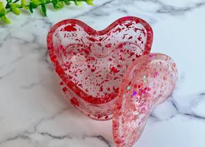 Boîte à bijoux en résine florale artisanale haut de gamme, organiseur décoratif pour bibelots, petite boîte cadeau en résine pour bijoux - Product Image 6