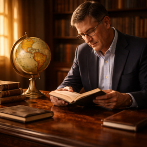 Globo Terráqueo de Escritorio Ejecutivo con Mapa del Mundo Detallado | Construcción de Hierro y Plástico |   Globo Terráqueo Educativo para Decoración de Escritorio de Oficina y Mesa de Estudio - Product Image 5