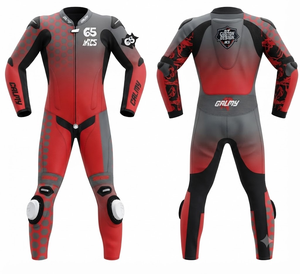 Traje de Carreras Personalizado para Hombre en Cuero Vacuno/Canguro, Mono de Una Pieza con Armadura de Nivel 2 CE, Hecho a Medida, Protección OEM - Product Image 1