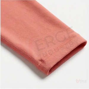 Ensemble 2 pièces pour femmes, haut court à manches longues et col rond de couleur unie, leggings taille haute - Product Image 6