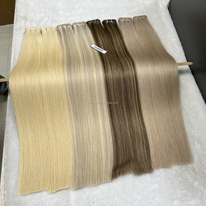 Most Loved By Salons 2024 Nueva tendencia Extensiones de cabello humano europeo de trama plana sin costuras Premium - Product Image 3