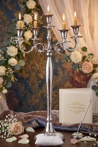 Candle Holder Candelabra Aluminum Brass Gold & Silver Five Arm <b>Table</b> <b>Top</b> Votive Christmas <b>Wedding</b> Home <b>Decoration</b> Hot Selling - Product Image 2