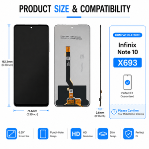 Pantalla Táctil LCD de Repuesto para Teléfono Celular Note 10 X693, 1 Año de Garantía, 100% Probada, Venta al Por Mayor - Product Image 4