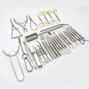 Kit de 33 Piezas de Instrumentos Quirúrgicos para Implantes Dentales, Herramientas de Cirugía Oral de Acero Inoxidable con Bandeja de Esterilización, Certificado CE - Product Image 1