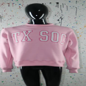 เสื้อฮู้ดดี้สไตล์วินเทจสำหรับผู้ชาย TX SOC PINK ผ้าฝ้าย 100% ปักลายด้วยด้ายละเอียด แห้งเร็วและระบายอากาศได้ดี - Product Image 1