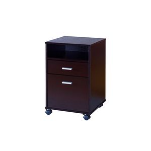 Scrivania per Computer da Casa/Ufficio con Ruote Bloccabili, Pannello Modesto Staccabile, Due Cassetti (Incluso Cassetto Portadocumenti), Ripiano Portaoggetti, Materiale Metallico - Product Image 4