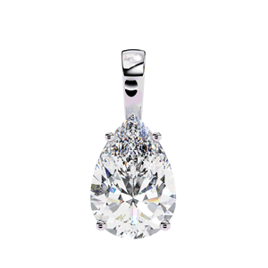 Pendentif en diamant de laboratoire taille poire couleur E en or massif 18 carats, bijoux fins unisexes pour mariage, fiançailles, anniversaire et cadeaux - Product Image 2