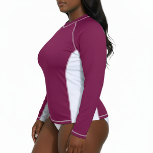 Custom Women UPF 50+ Long Sleeve Rash Guard <b>Surfing</b> Top Quick Dry Stretch Swimsuit for Beach Sports - Product Image 3