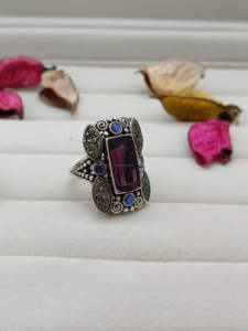 Nuevo Anillo de Diseño con Cuarzo Druzy Natural AAA, Plata de Ley con Baño de Rodio, Joyería Fina Personalizada - Product Image 4