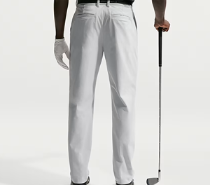 Men's <b>White</b> Pleated Formal <b>Trousers</b> High Waist Cotton Oxford Anti-Wrinkle Summer Wear - Product Image 3
