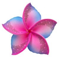 Penjualan Terlaris Sunne Tropical Thailand, Jepit Rambut Bunga Plumeria Frangipani Berbahan Busa dengan Motif Tato Unik, Ukuran 10.5cm, Paket 100 Buah