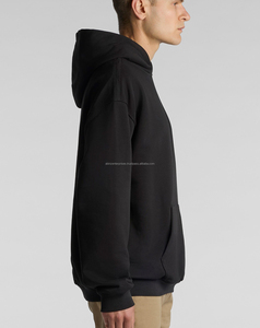 Vintage Style <b>Mens</b> <b>Black</b> Oversize Hooded Fleece <b>Sweatshirt</b> Regular Fit Casual Solid Color Pullover with Front Pocket Autumn Wear - Product Image 4