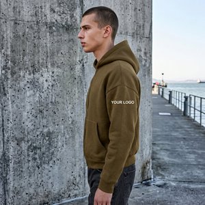 Sudadera con Capucha Oversize Personalizada al por Mayor, 500GSM, Felpa Francesa, Doble Cremallera, Estampado Digital, Corte Holgado, Ropa Urbana Streetwear - Product Image 5