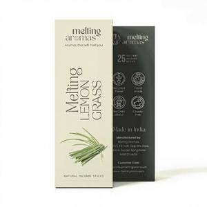 Incienso de Hierba Limón Ultra Premium MELTING LEMONGRASS, Varillas de Incienso Naturales de Larga Duración para Pooja y Meditación - Product Image 2