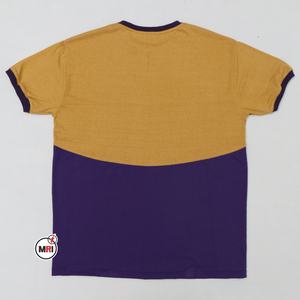 Custom Men's Old <b>Gold</b> for Color Block Front Blank T-<b>Shirt</b> 100% Cotton Crew Neck Casual Streetwear OEM Private Label - Product Image 5
