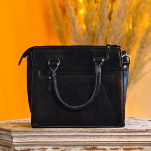 Bolso Cruzado de Cuero Genuino Venus Leathers, Estilo Western, Hecho a Mano, con Patrón de Letras y Flores, Cierre de Cremallera, 45-55cm, ¡Gran Venta! - Product Image 2