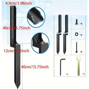 Poste de Repuesto para Cerca de 6 Pies de Altura, de Hierro, Moderno, para Exteriores - Product Image 3