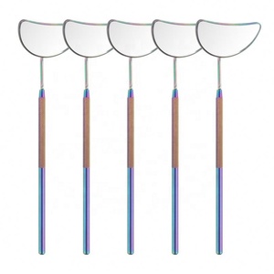 Professional Lighted Detachable <b>Square</b> Eyelash <b>Mirror</b> with Hand <b>Mirror</b> Design for Eyelash Extension Lipstick Mascara - Product Image 5