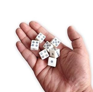 Dés en os de buffle très demandés pour accessoires de jeux de table, dés en os blancs et noirs personnalisés, jeu de six dés avec taille et forme sur mesure - Product Image 3