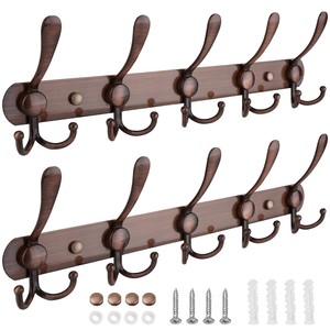 Crochets muraux empilables géométriques en bois de manguier faits à la main - Vente en gros - Product Image 1