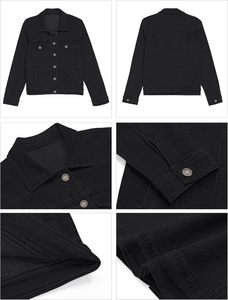 Women's <b>Cropped</b> <b>Denim</b> <b>Jacket</b> Vintage Blue Button Closure Casual Street Style OEM Custom Fashion Outerwear Premium Quality Fit - Product Image 2