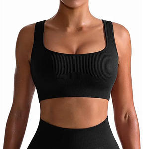 Custom Design Manufacturer's Women's Sports Fitness Bra Seamless Knitted Breathable Front Reversible Eco-Friendly Shockproof Bra - Product Image 5