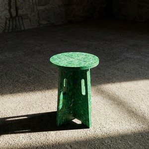 Taburete Modular Apilable, Plegable y Portátil de Plástico Reciclado, Estilo Contemporáneo y Moderno para Dormitorio - Muebles para el Hogar - Product Image 3