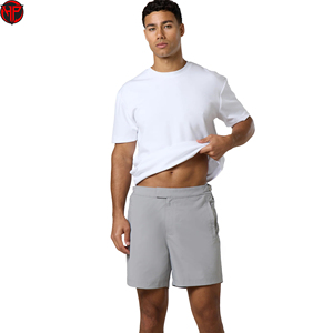 Short de bain à séchage rapide pour hommes, short bermuda respirant, couleur unie, pantalon court décontracté, taille élastique, vêtements de voyage en plein air - Product Image 4