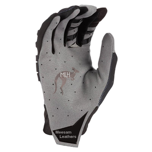 Gants de motocross Meesam Leathers, camouflage blanc, doigts entiers, équipement de course, compatibles avec les écrans tactiles - Product Image 2