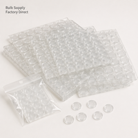Coussinets transparents en PVC demi-ronds pour porte vitrée, autocollants, protection contre les rayures, 12x4mm