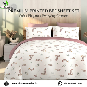 Parure de lit Super King en coton, imprimé floral Paisley élégant, linge de lit doux et luxueux avec taies d'oreiller, respirant et durable - Product Image 2