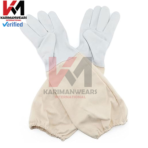 Guantes de Apicultura con Puño Extendido, Guantes Protectores de Cuero Suave Resistentes a Picaduras para Apicultores, Venta al Por Mayor - Product Image 2