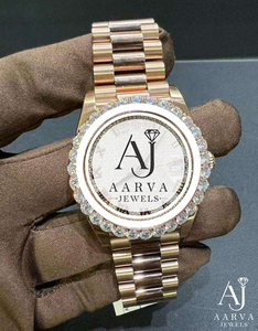 Reloj Mecánico Iced Out con Moissanita, 38mm, Analógico, Correa de Acero Inoxidable de 20mm, Esfera Redonda, Estilo Vintage Hip Hop, Unisex - Product Image 2