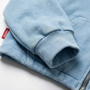 Vente en gros de sweat-shirts à capuche courts bleu clair |   Sweat à capuche oversize en molleton athlétique |   Sweat-shirt streetwear OEM - Product Image 5