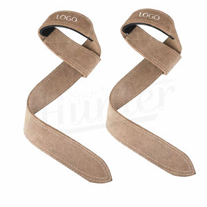 Customized Cowhide Leather Durable Non-Slip Lightweight Lifting <b>Strap</b> Weight Wrist Custom Logo - Product Image 4