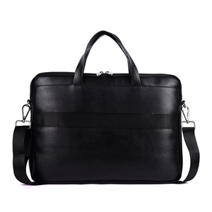 Slim Laptop Bag Lagarto <b>Black</b> Premium Office & Business Messenger Bag for Men & <b>Women</b> with Adjustable strap - Product Image 4