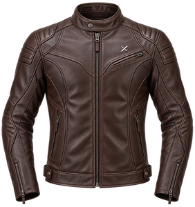Veste de moto en cuir à capuche cachée |   Marron Vert Bleu |   Fabricant OEM ODM |   Qualité de conception haut de gamme |   Vêtements de course | - Product Image 1