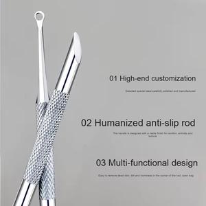 Pousse-cuticules double embout en acier inoxydable réutilisable pour manucure, soin de précision à double tête - Product Image 4