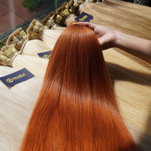 Extensions de cheveux humains en vrac, blond clair, noir, brun, lisses, cheveux vierges slaves vietnamiens, super double drawn, couleur tendance - Product Image 4