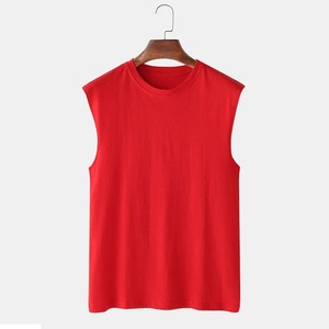 Débardeurs Homme Personnalisables (Logo, Taille, Couleur) en Polyester/Coton à Séchage Rapide, Col Rond, pour Fitness, Sport et Entraînement (Vêtement de Base) - Product Image 3