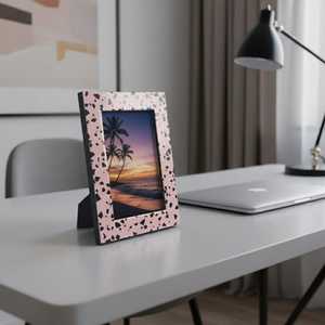 VeloraCraft Abstract Resin <b>Picture</b> <b>Frame</b> Premium Handmade Inlay <b>Frame</b> with Artistic Black & <b>White</b> Pattern, Custom Rectangular - Product Image 2